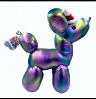 Elefun Pluszowy pies balonowy efekt holo niebiesko/fioletowy wysokość 50cm